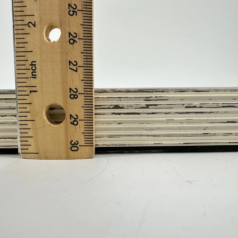 Distressed Cream Ribbed 4x6 Picture Frame Farmhouse Rustic Wall Decor